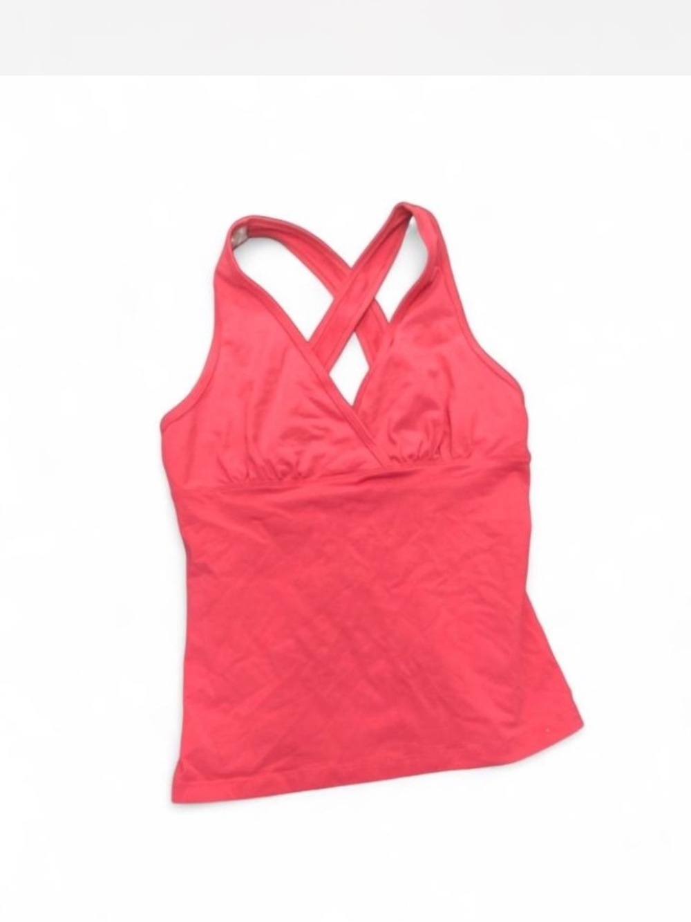 Bebe sports Coral Pink Crisscross Racerback Tank - Picture 3 of 4